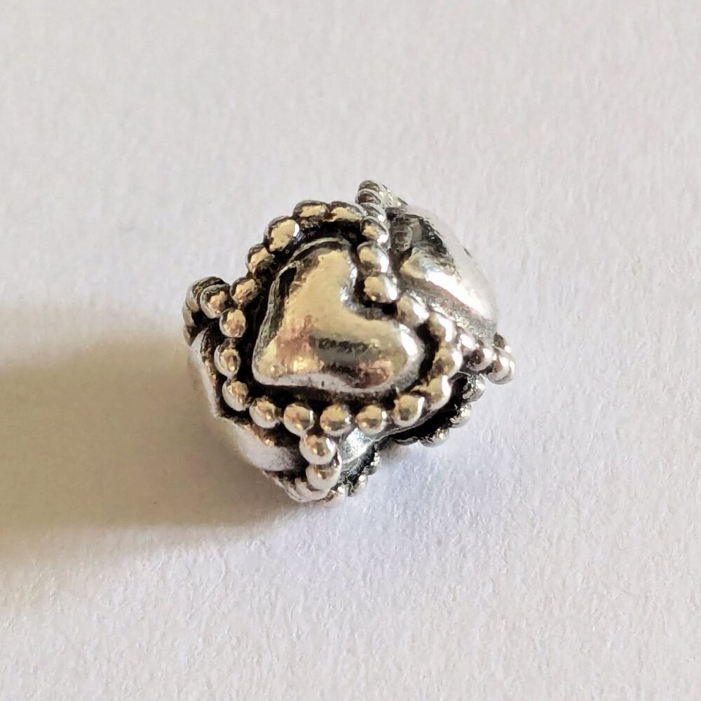 Authentic Retired Pandora Circular Heart Charm